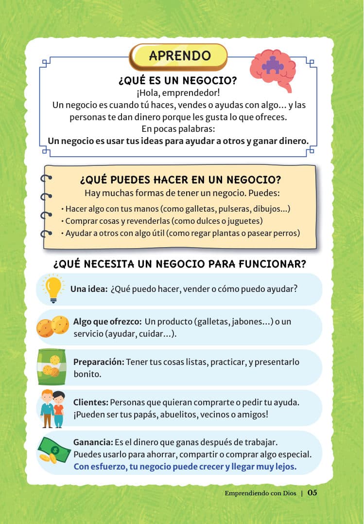Cada unidad empieza con «Aprendo»